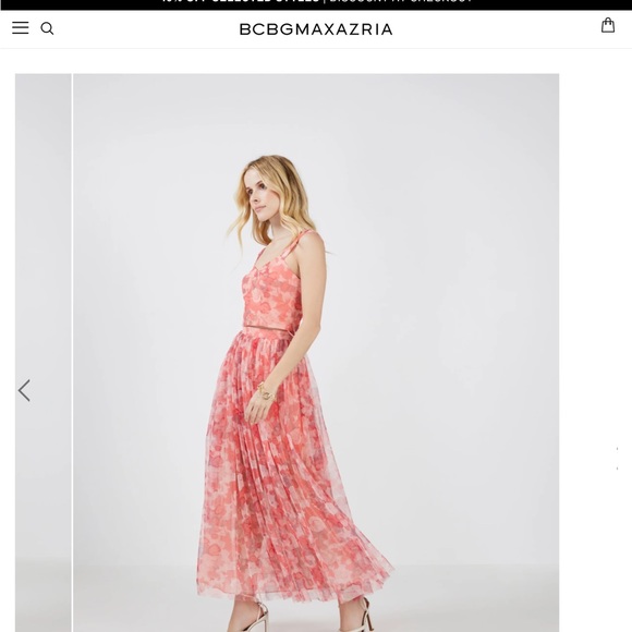 BCBGMAXAZRIA COLETTE TULLE CROP TOP & SKIRT - Picture 9 of 10